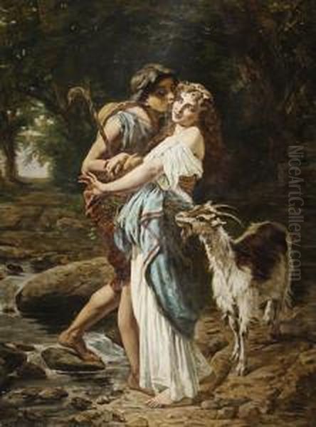 The Shepherd's Embrace Oil Painting by Sydney Potter