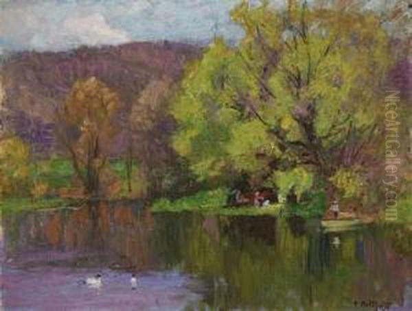 The Duckpond Oil Painting by Edward Henry Potthast