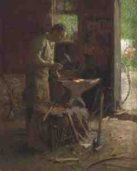 The Blacksmith Oil Painting by Edward Henry Potthast