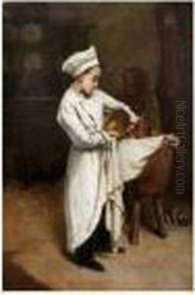 Le Petit Patissier Oil Painting by Henri Pottin