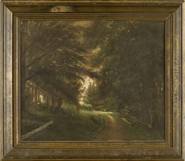 Strada Nel Bosco Oil Painting by Louis Joseph Pottin