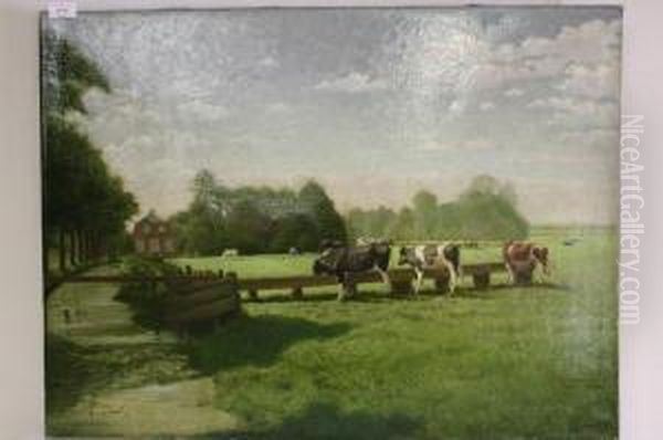 Boerderij 'de Zeeuw', Overschie Oil Painting by Cornelis Pouderoijen