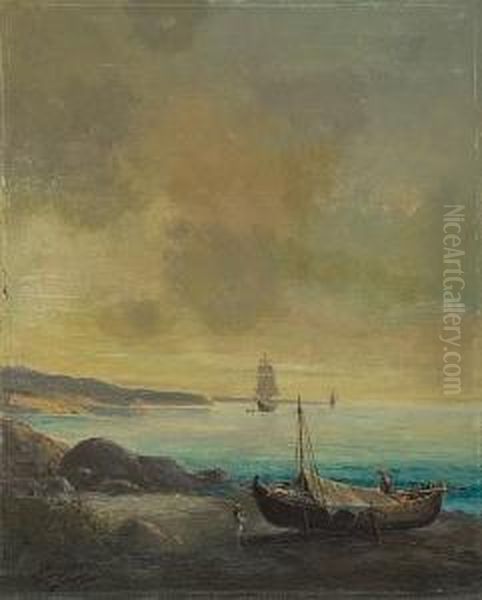 Attica Shores Oil Painting by Ioannis Poulakas