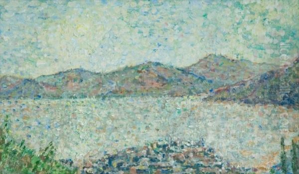  Vue De Cannes  Oil Painting by Leon Pourtau