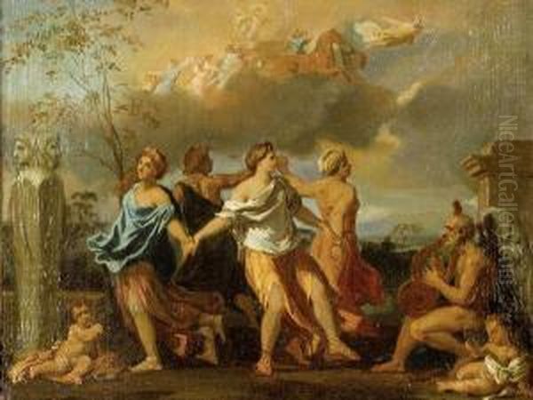 Danse Pour La Musique Du Temps Oil Painting by Nicolas Poussin