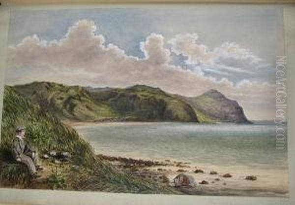 A Large Album, Circa 1875, Containing Numerous Watercolours, Including; Cromer, Norfolk, Chichester, Bisham Church, Worthing, Temple Bisham, A View Of Blickling By Fanny Gladstone, Whitby Abbey, Various Engravings Of York Oil Painting by Thomas Edward Powell