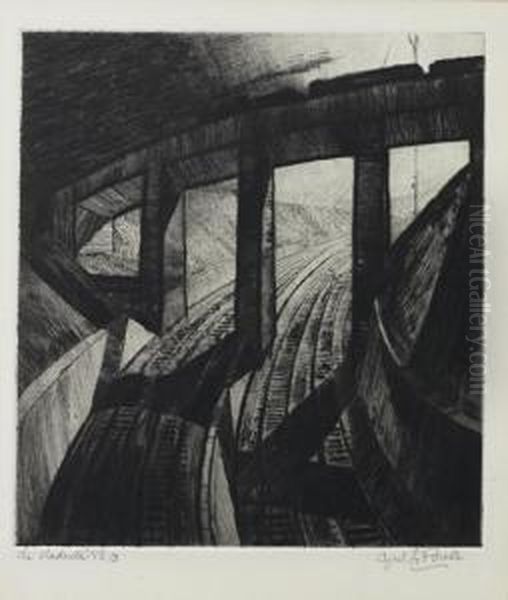 The Viaduct by Cyril Edward Power