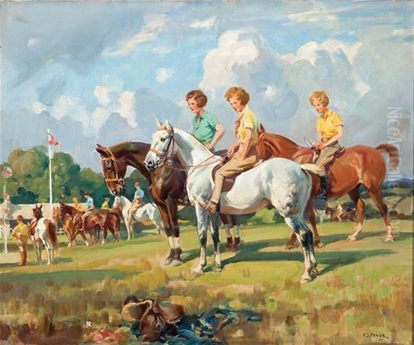 The Gymkhana Oil Painting by Harold Septimus Power