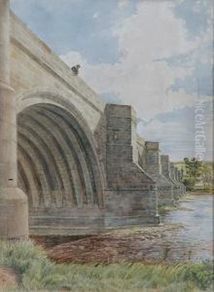 Bridge Of Dee, Aberdeen Oil Painting by Ambrose Poynter