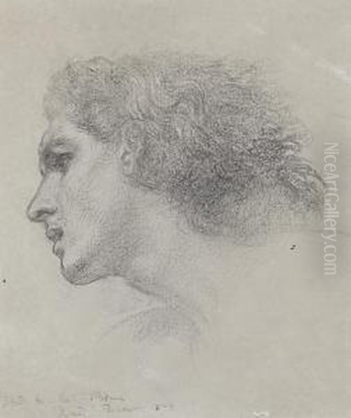 Study For A Head Of Perseus Oil Painting by Sir Edward John Poynter