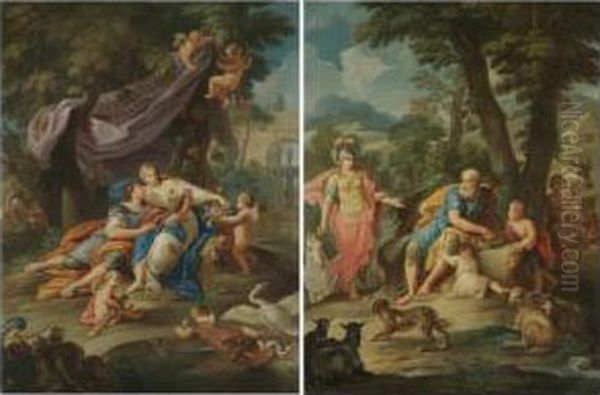 Rinaldo And Armida Oil Painting by Stefano Pozzi