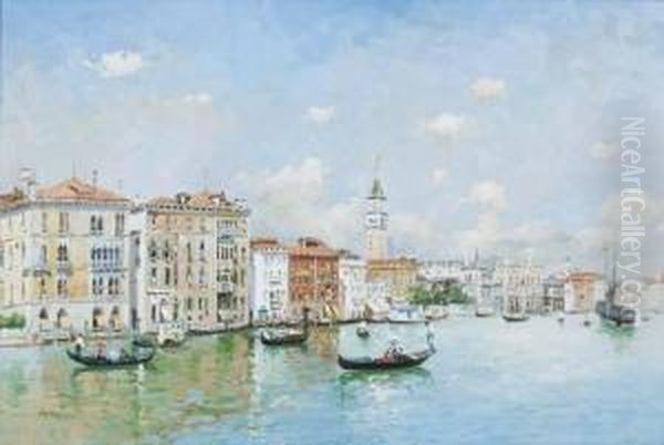 Gondole In Laguna Oil Painting by Ada Pratella