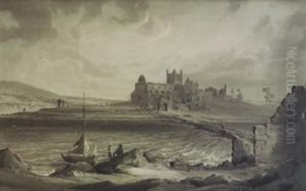 Dunbroady Abbey, Co Wexford, From The South West Oil Painting by Charles Vallancey Pratt