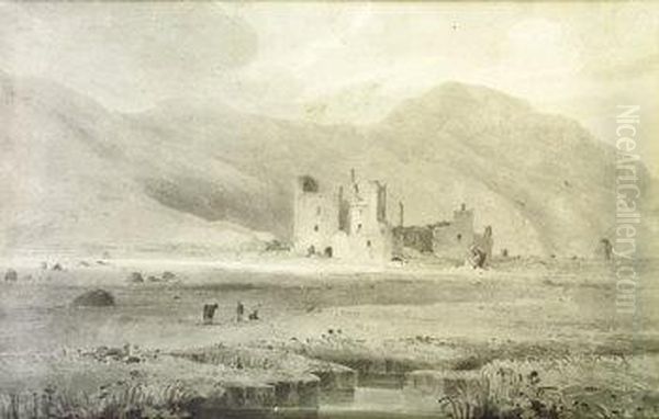 Abbey At Fore, Co Westmeath Oil Painting by Charles Vallancey Pratt