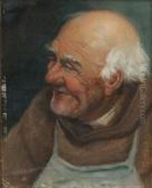 Study Of An Old Man Oil Painting by Claude Pratt