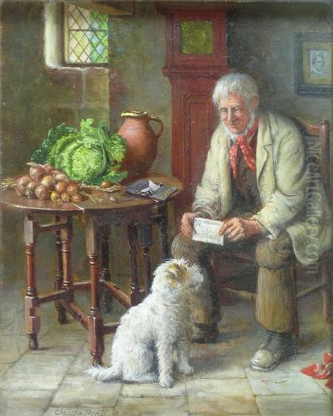 The Dog License Oil Painting by Claude Pratt