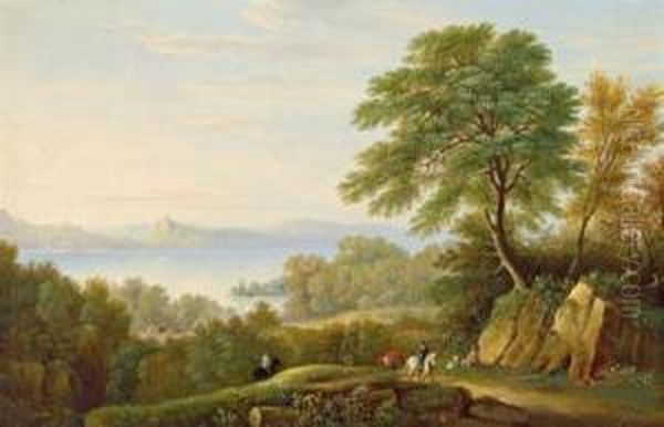 English Landscape With Lake Windermere In The County Ofcumbria Oil Painting by Hilton L. Pratt