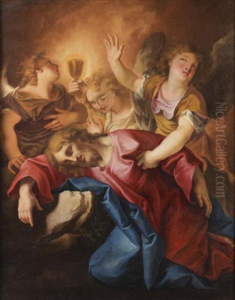 Le Christ Soutenu Par Les Anges Oil Painting by Carlo Preda