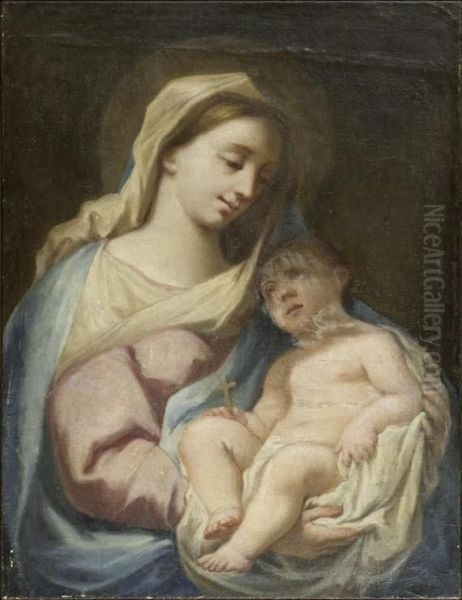 Madonna And Child Oil Painting by Carlo Preda