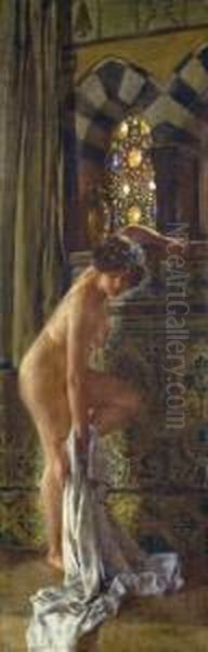 The Bather Oil Painting by Ferdinand Max Predt