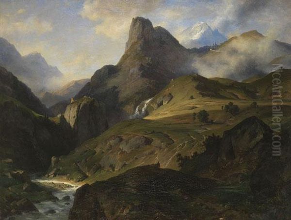 Pieve Di Cadore Oil Painting by Friedrich Ii Preller