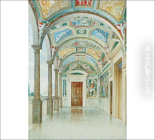 Palace Oil Painting by Luigi (Ludwig Osipovich) Premazzi