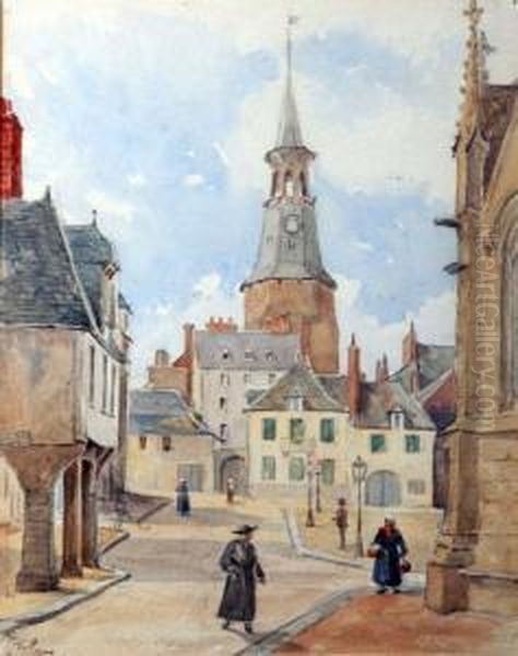 Continental Views Depicting Place St. Sauveur Oil Painting by Myles Prendergast