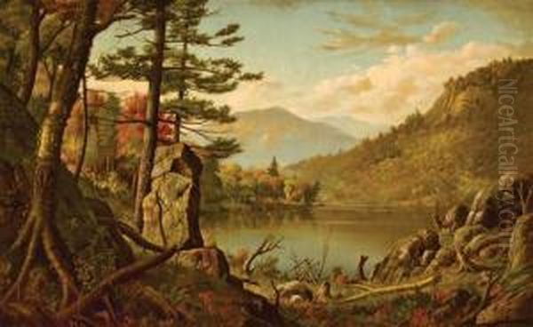 Adirondacks Oil Painting by Levi Wells Prentice