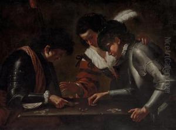 The Dice Players Oil Painting by Gregorio Preti