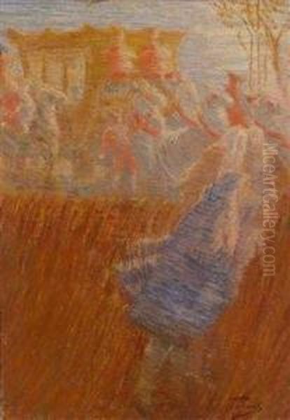 Derwagen Des Sonnenkonigs Oil Painting by Gaetano Previati