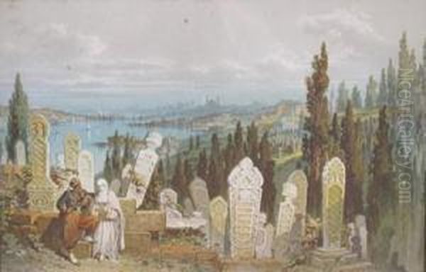 Views Of Istanbul1865 Oil Painting by Amadeo Preziosi