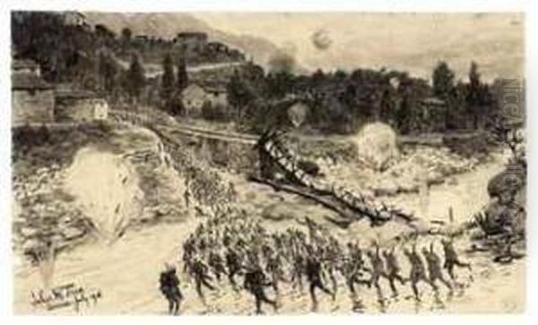 Thirty-five Illustrations From The Italian Front Oil Painting by Julius Mandes Price