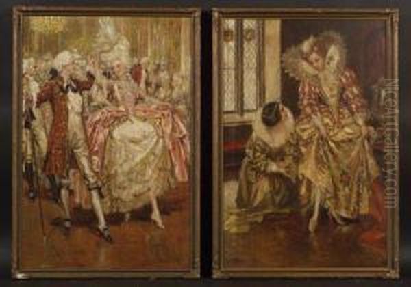 At The Ball 
 Tending To Her Majesty by Norman Mills Price