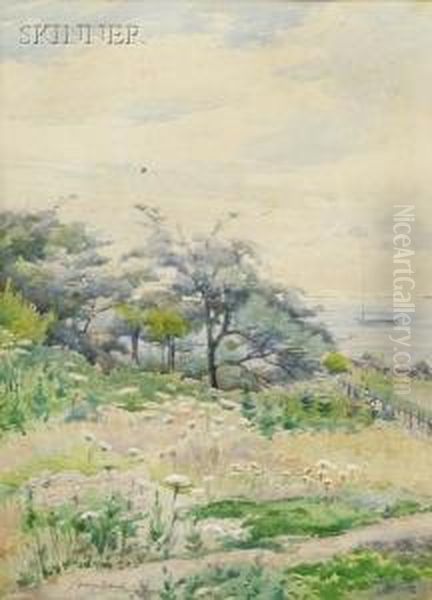 Coastal View Of Duxbury Oil Painting by J.Ambrose Prichard