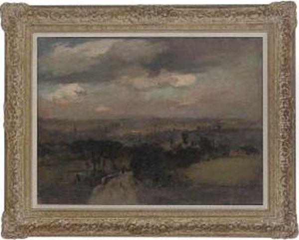 Bradford From Moorfield Oil Painting by Bertram Walter Priestman