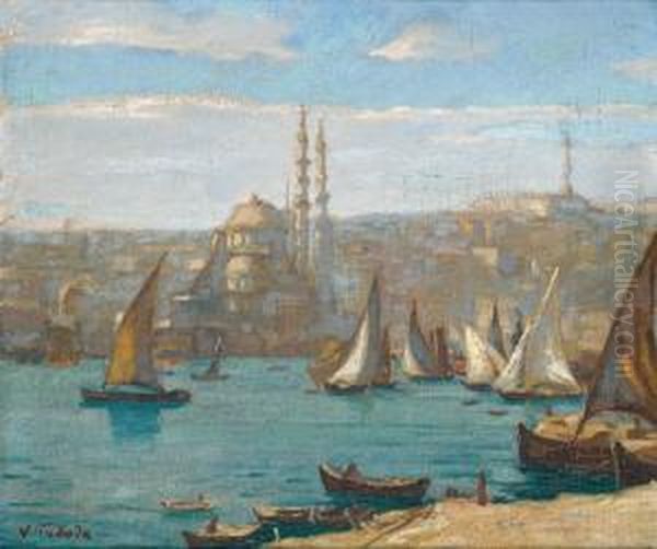 Istanbul Oil Painting by Vaclav Prihoda