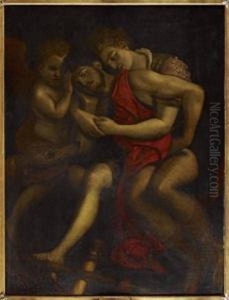 Death Of Adonis Oil Painting by Francesco Primaticcio