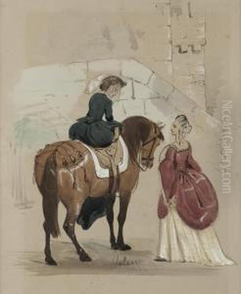 Figure On Horseback Oil Painting by Princess Helena