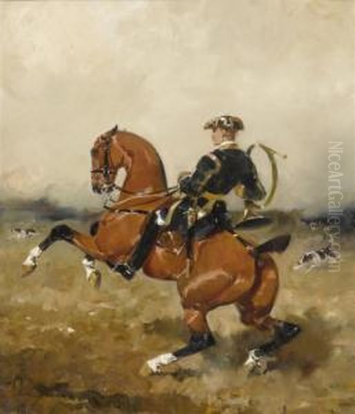 Hunting Oil Painting by Rene Pierre Princeteau