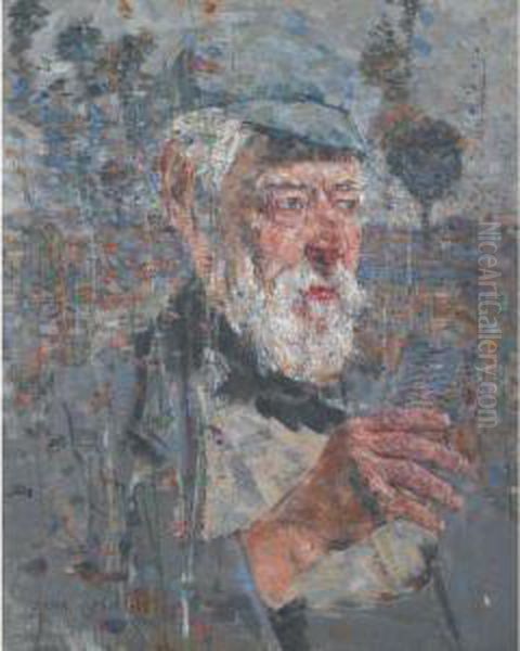 Man With Tobacco Pouch Oil Painting by John Quinton Pringle