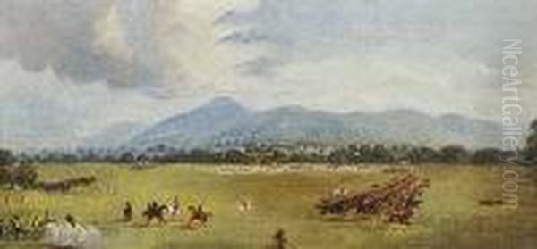 A Cavalry Brigade In Review, Cahir, County Tipperary Oil Painting by William J. Pringle