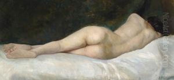 Reclining Nude Oil Painting by Benjamin Prins