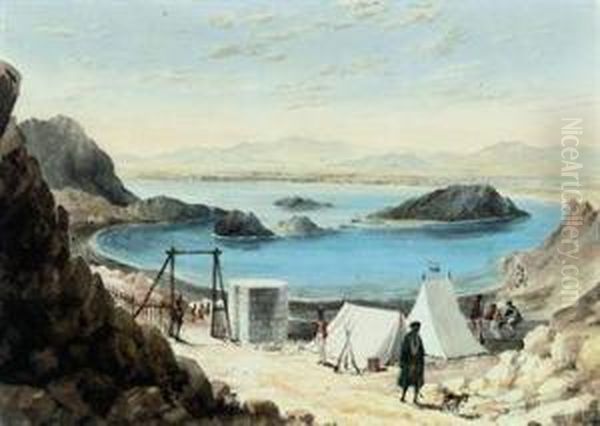 Aden Harbour Oil Painting by William Prinsep