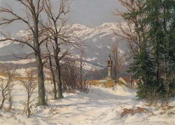 Wayside Oil Painting by Karl Ludwig Prinz