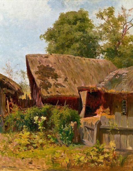 Bauerngarten Bei Jeutendorf /boheimkirchen Oil Painting by Karl Ludwig Prinz