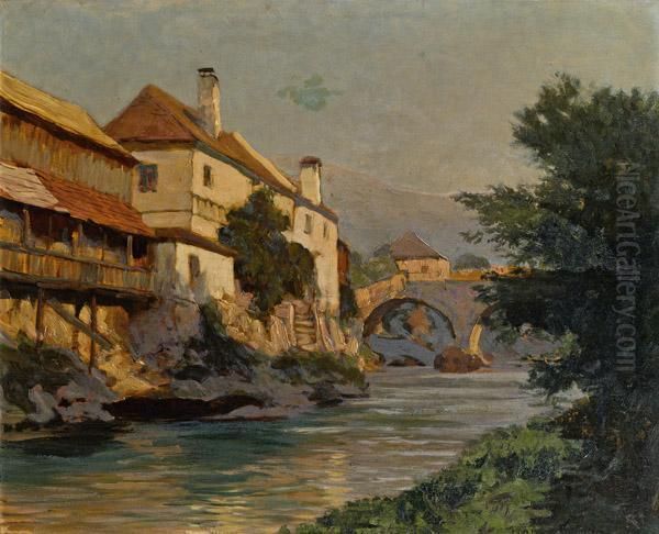 Murau Oil Painting by Karl Ludwig Prinz