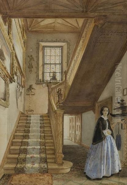 Signora In Interno Oil Painting by Francesco Paolo Priolo