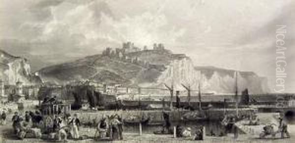 View Of Dover From Western Heights Oil Painting by Thomas Abiel Prior