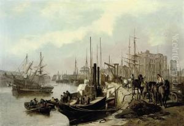 Dover Harbour Oil Painting by William Henry Prior