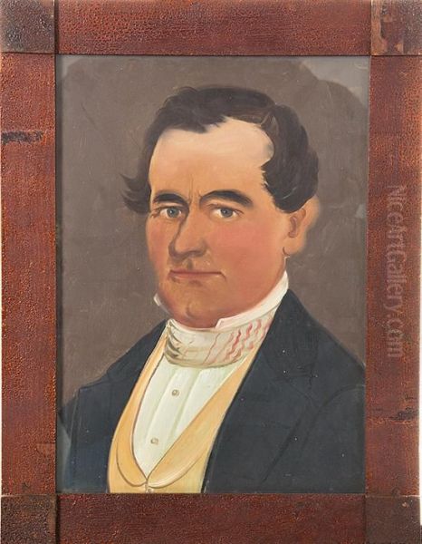 Portrait Of Gentleman Wearing Yellow Vest Oil Painting by William Matthew Prior